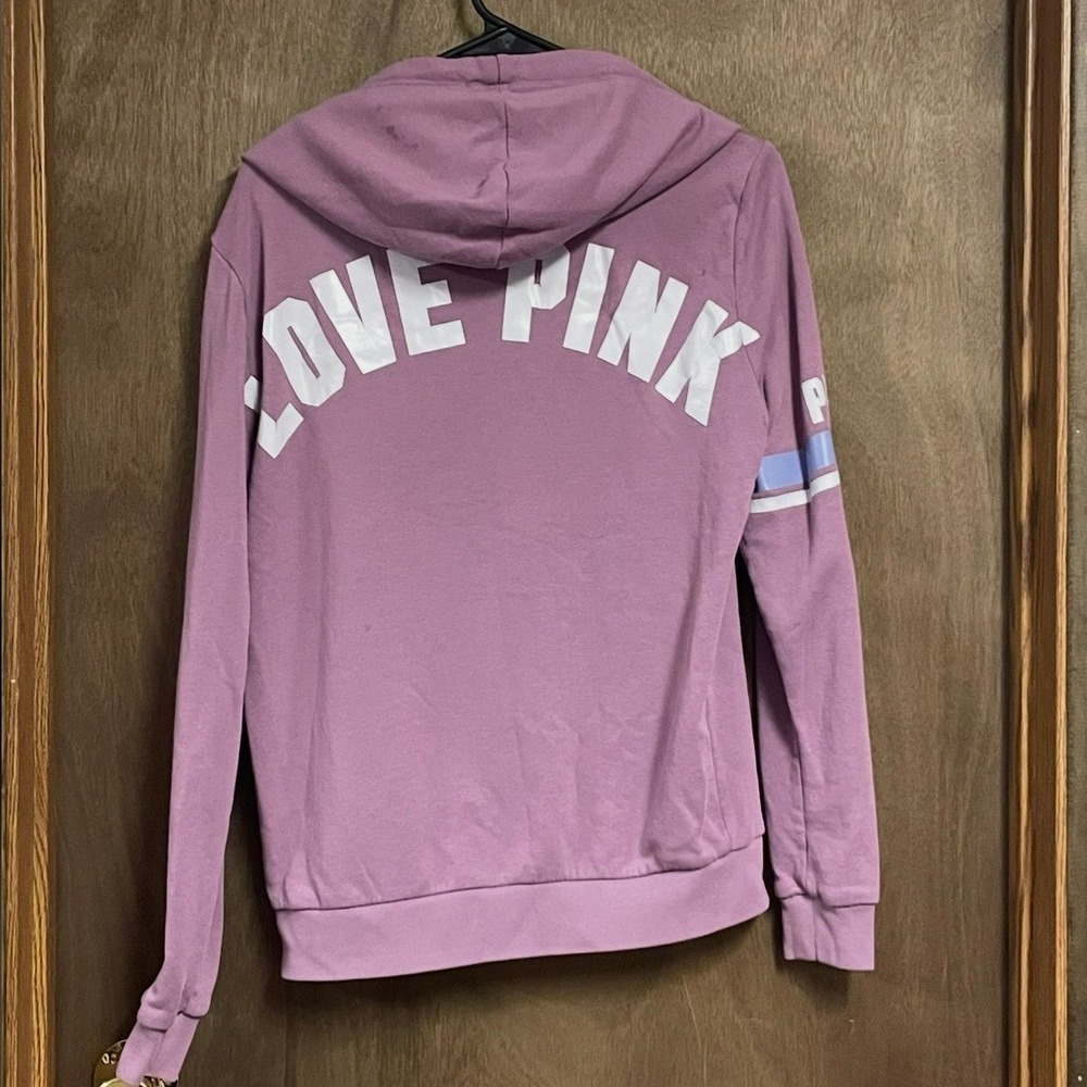 Victorias Secret Pink Quarter Zip Hoodie Sweatshirt Medium